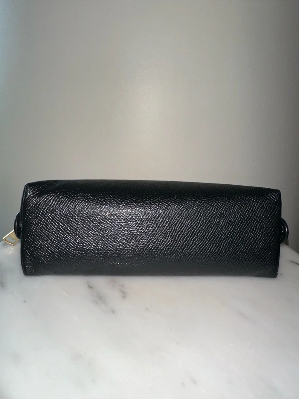 Coach cross grain leather cosmetic pouch